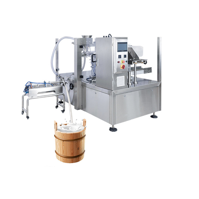 Fully Automatic Liquid Packing Machine Rotary Dairy Sauce Viscous Liquid