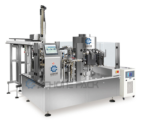 Premade Bags Packing Vacuum Machine Automatic Beef Steak Peas