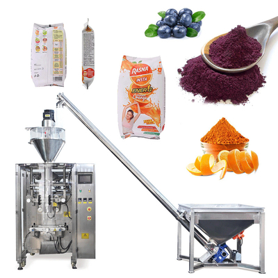 Vertical Powder Packaging Machine With Screw Metering Machine Raw Material Powder