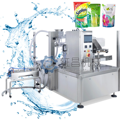 Premade Pouch To Bag Liquid Packing Machine With Liquid Pump Paste Pump