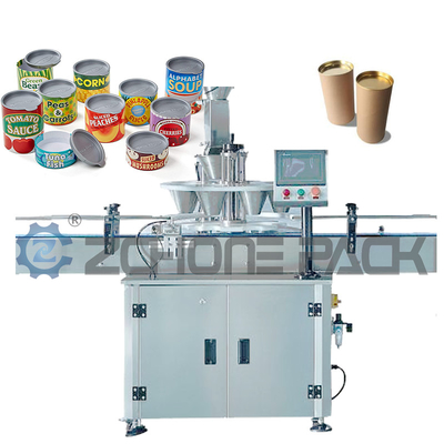 40pcs/Min Turntable Feeder Filling Machine 100mm Tin Packing Plastic Iron Aluminum