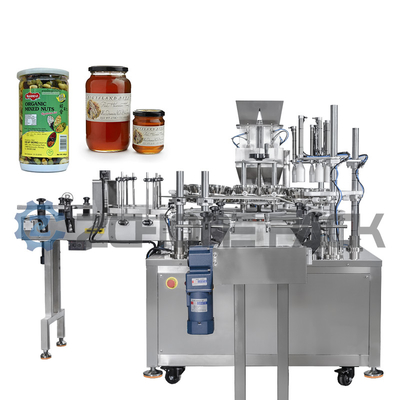 Double Channel Feeding Machine Cans Tinplate Plastic Can Food Filling Machine