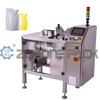 0.65Mpa Mini Pouch Packaging Machine , Multifunctional Premade Bag Packing Machine