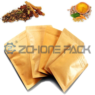 Pouches Kraft Paper Premade Bag Food Packaging Bags Stand Up Zipper Bags