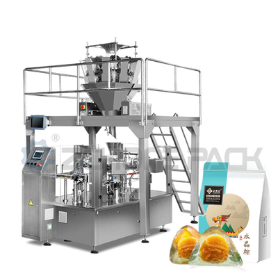8 Station Zongzi Granule Packaging Machine With Automatic Vacuum Pumping System