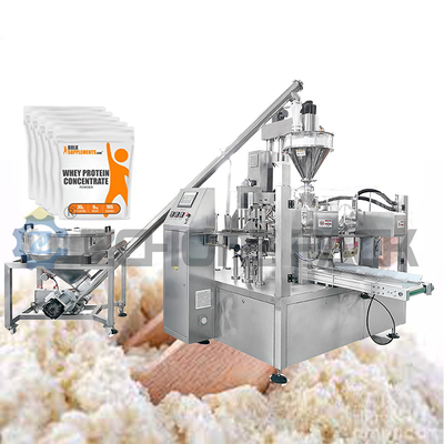 Eight Station Protein Powder Packing Machine  60 Bags / Min 1.5kw 380v