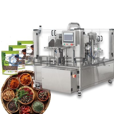Multihead Automatic Food Packaging Machine With Weighing Filling Functions Plastic Pouches Premade Bags
