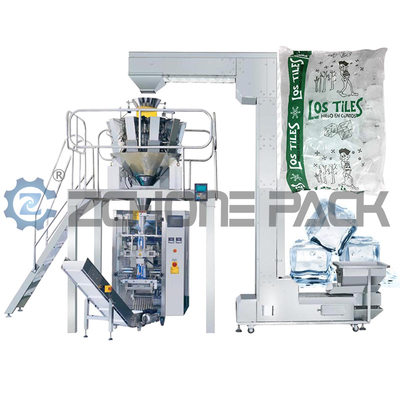 Ice Packaging Machine Solid Granule Weighing System Roll Film Bag Vertical Packaging Machinery