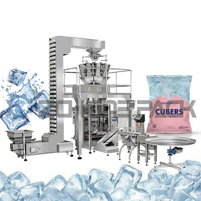 Vertical Ice Cube Roll Film Back Sealed Bag Four-Side Sealed Bag Packaging Machine