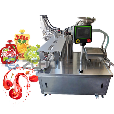 Double Head Nozzle Bag Filling and Capping Machine with One Person Hanging Bag