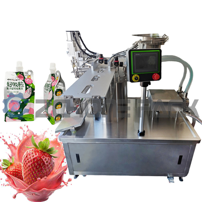 Double Head Nozzle Bag Filling and Capping Machine with One Person Hanging Bag